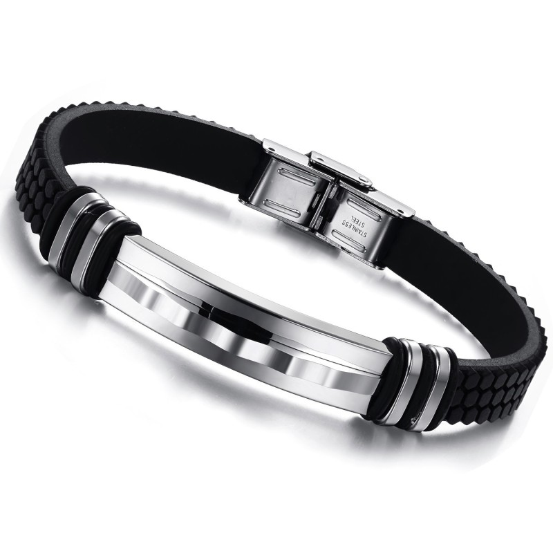 Uitstekende Kwaliteit Beknopte Titanium Siliconen Armband