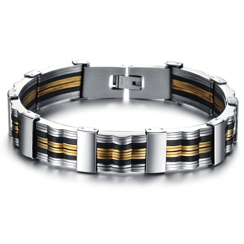 Betrouwbare Kwaliteit Mannelijke Titanium Siliconen Armband Betrouwbare Kwaliteit Mannelijke Titanium Siliconen Armband