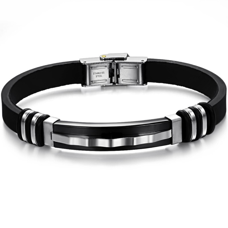 Compleet In Specificaties Titanium Siliconen Armband Compleet In Specificaties Titanium Siliconen Armband