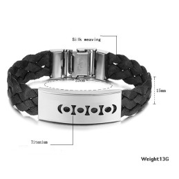 Superieure Kwaliteit Zwarte Titanium Armband