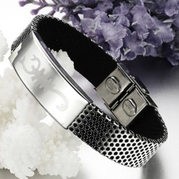 Wereldwijd Bekende Scorpion Titanium Leren Armband