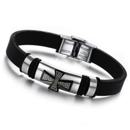 Uitstekende Kwaliteit Mannelijke Titanium Siliconen Armband