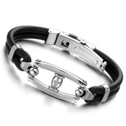 Breed Scala Aan Titanium Siliconen Armbanden