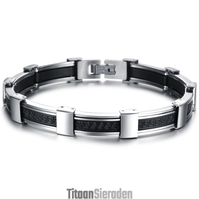 Hoogwaardige Mannelijke Titanium Siliconen Armband