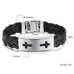 Stabiele Kwaliteit Kruis Titanium Armband