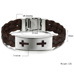 Stabiele Kwaliteit Kruis Titanium Armband