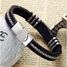 Duurzame Zwarte Titanium Siliconen Armband