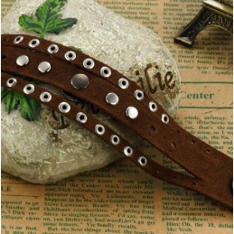 Uitstekende Kwaliteit Heren Retro Titanium Leren Armband