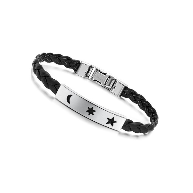 Duurzame Titanium Leren Armband Duurzame Titanium Leren Armband