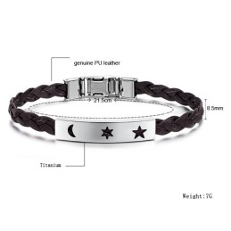 Duurzame Titanium Leren Armband