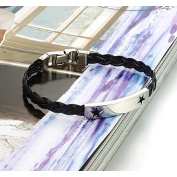Betrouwbare Reputatie Vrouwelijke Stervormige Titanium Leren Armband