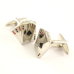 Titanium Vier Azen Manchetknopen