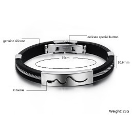 Duurzame Holle Titanium Siliconen Armband