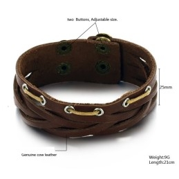 Superieure Kwaliteit Titanium Leren Armband