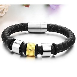 Stabiele Kwaliteit Vrouwelijke Titanium Leren Armband