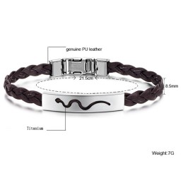 Betrouwbare Reputatie Vrouwelijke Titanium Leren Armband