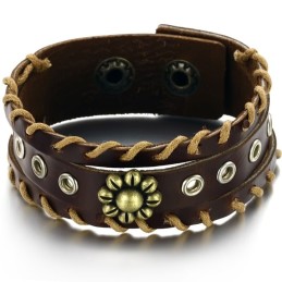 Retro Titanium Leren Armband Van Uitstekende Kwaliteit