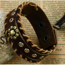 Retro Titanium Leren Armband Van Uitstekende Kwaliteit