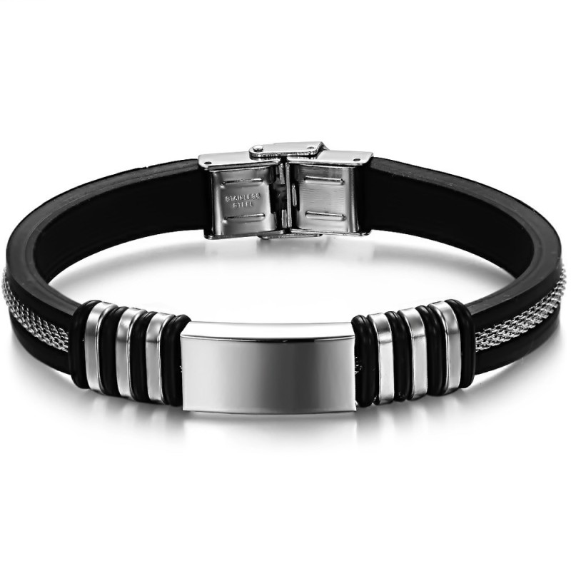 Breed Scala Aan Titanium Siliconen Armbanden Breed Scala Aan Titanium Siliconen Armbanden