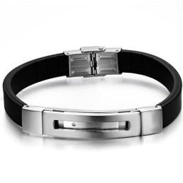 Uitstekende Kwaliteit Mannelijke Titanium Siliconen Armband