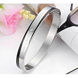 Stabiele Titanium Armband Van Hoge Kwaliteit Voor Geliefden Met Strass
