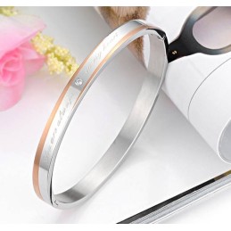 Stabiele Titanium Armband Van Hoge Kwaliteit Voor Geliefden Met Strass