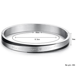 Stabiele Titanium Armband Van Hoge Kwaliteit Voor Geliefden Met Strass