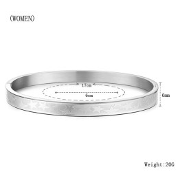 Eenvoudig Te Gebruiken Stervormige Titanium Armband Voor Geliefden
