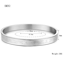 Eenvoudig Te Gebruiken Stervormige Titanium Armband Voor Geliefden