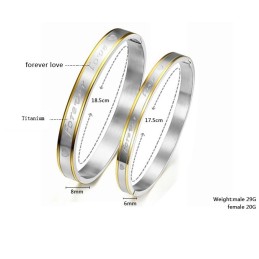 Stabiele Kwaliteit Forever Love Titanium Armband Voor Geliefden