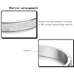 Stabiele Kwaliteit Scrub Titanium Bangle Voor Geliefden