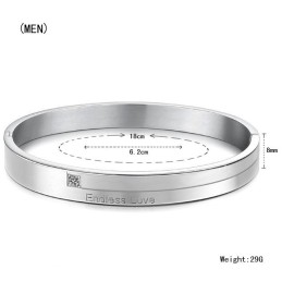 Uitstekende Kwaliteit Beknopte Titanium Armband Voor Geliefden Met Strass