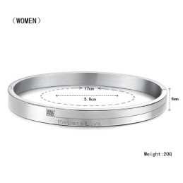 Uitstekende Kwaliteit Beknopte Titanium Armband Voor Geliefden Met Strass