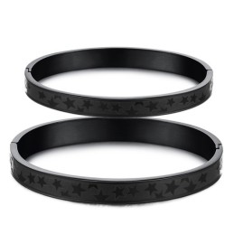 De Queen Of Quality Stars Titanium Bangle Voor Geliefden