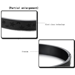 De Queen Of Quality Stars Titanium Bangle Voor Geliefden