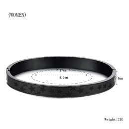 De Queen Of Quality Stars Titanium Bangle Voor Geliefden