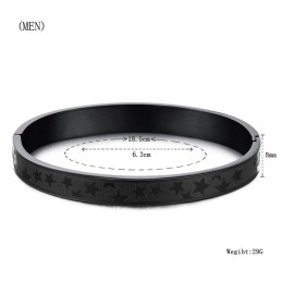 De Queen Of Quality Stars Titanium Bangle Voor Geliefden