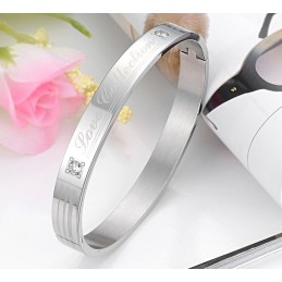 Kwaliteit En Kwantiteit Gegarandeerde Titanium Armband Voor Geliefden Met Strass