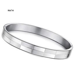 Breed Scala Aan Raster Titanium Armbanden Voor Geliefden
