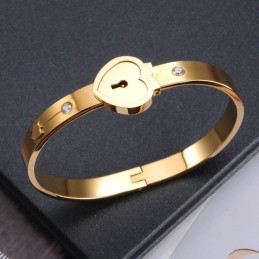 Betrouwbare Reputatie Slotvorm Titanium Armband Voor Geliefden