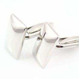 Titanium Convexe Langwerpige Manchetknopen