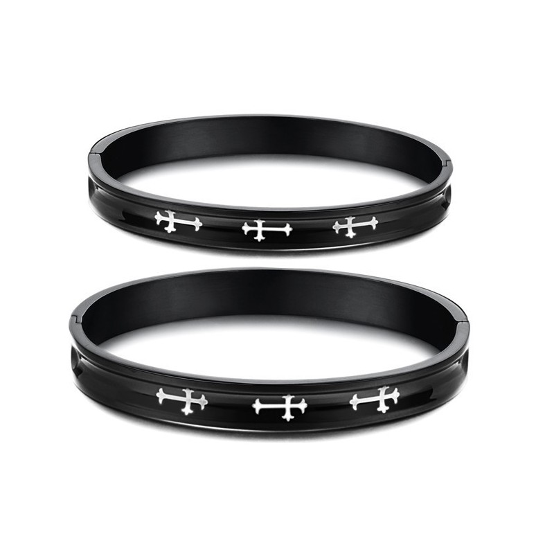 Duurzame, In Gebruik Zijnde Kruistitanium Armband Voor Geliefden Duurzame, In Gebruik Zijnde Kruistitanium Armband Voor Geliefden