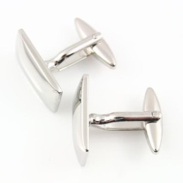 Titanium Convexe Langwerpige Manchetknopen