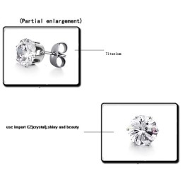 Grote Verscheidenheid Aan Vrouwelijke Titanium Oorbellen Met Diamant