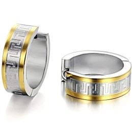 Hoogwaardige Titanium Oorbellen Met Wandpatroon