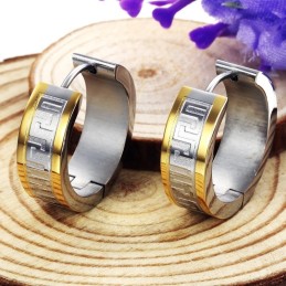 Hoogwaardige Titanium Oorbellen Met Wandpatroon