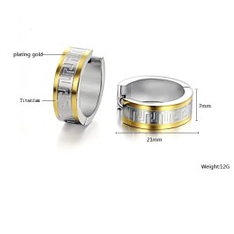 Hoogwaardige Titanium Oorbellen Met Wandpatroon