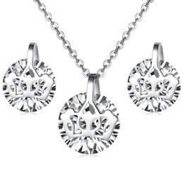 Betrouwbare Kwaliteit Dames Titanium Ketting En Oorbellen Met Strass