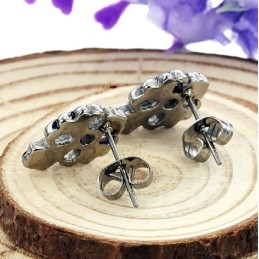 Betrouwbare Kwaliteit Titanium Oorbellen Met Strass