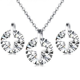 De Koningin Van Kwaliteitstitanium Ketting En Oorbellen Met Strass